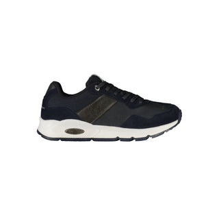 Blue Polyester Athletic Sneakers
