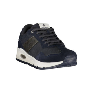 Blue Polyester Athletic Sneakers