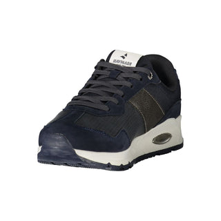 Blue Polyester Athletic Sneakers