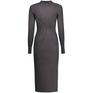 Black Polyester Casual Dress
