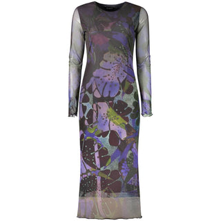 Purple Polyester Casual Dress