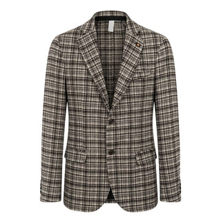 Beige Cotton Men Jacket