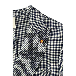 Blue Cotton Men Jacket