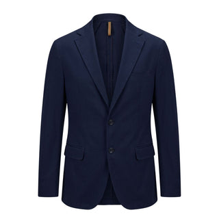 Blue Cotton Men Jacket