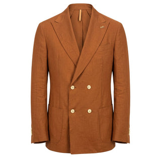 Brown Linen Men's Jacket