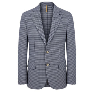 Blue Cotton Men Jacket