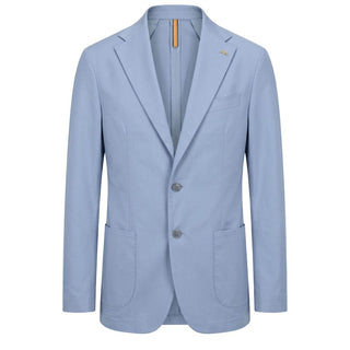 Light Blue Cotton Men Jacket