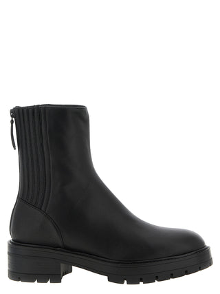 Black Calfskin Ankle Boots