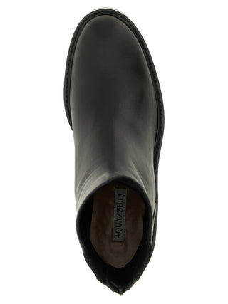 Black Calfskin Ankle Boots