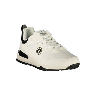 White Polyester Men's Sneaker
