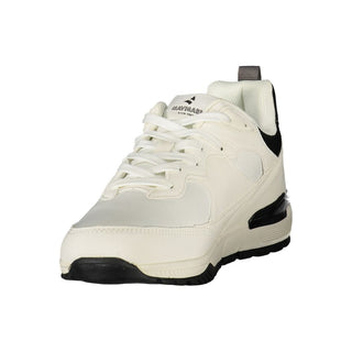 White Polyester Men's Sneaker