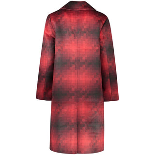 Red Polyester Womens Jacket