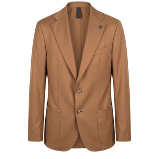 Brown Viscose Men's Jacket