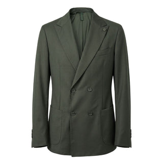 Green Wool Men Jacket