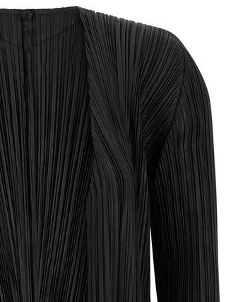 Black Polyester Cardigan