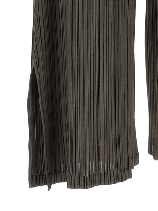 Gray Polyester Casual Pants
