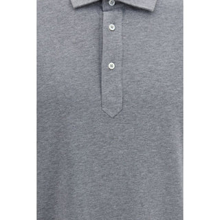 Gray Cotton Polo Shirt