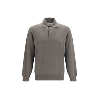 Brown Cashmere Polo Shirt