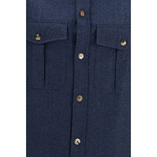Blue Wool Oves Aries Shirt