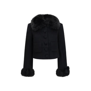 Black Wool Oves Aries Full-Length Jacket