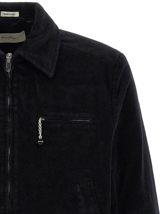 Black Cotton Full-Length Jacket