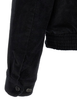 Black Cotton Full-Length Jacket