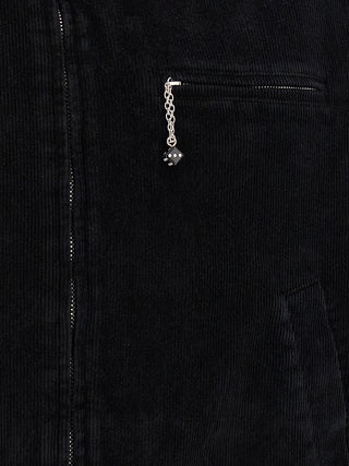 Black Cotton Full-Length Jacket