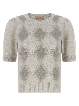 Gray Marabou Cardigan