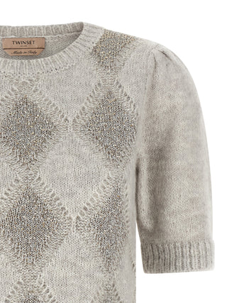 Gray Marabou Cardigan
