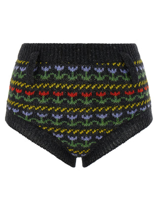 Gray Virgin Wool Bermuda Shorts