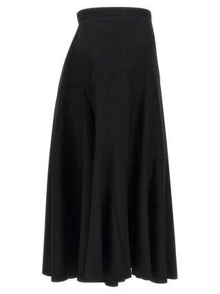 Black Wool Flared Pants