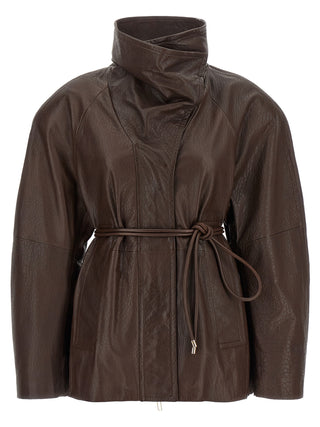 Brown Lamb Leather Leather Jacket
