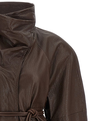 Brown Lamb Leather Leather Jacket