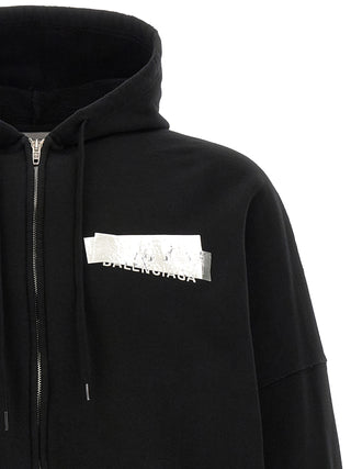 Black Cotton Sweatshirt