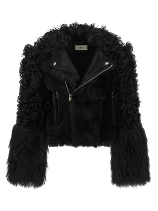 Black Lamb Leather Biker Jacket