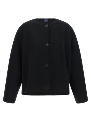 Black Wool Full-Length Jacket