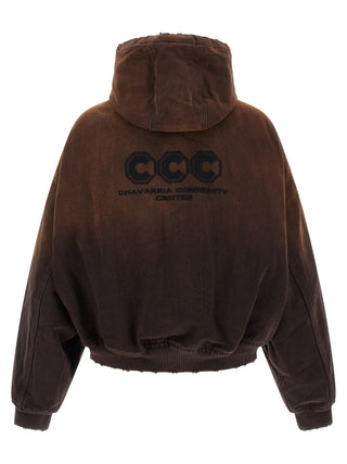 Brown Cotton Shell Jacket