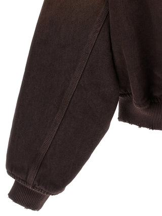 Brown Cotton Shell Jacket