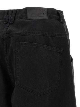 Black Cotton Relaxed Fit Jeans