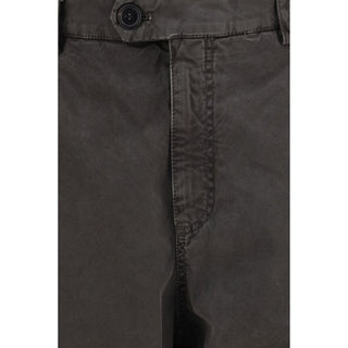 Brown Cotton Casual Pants