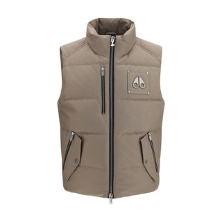Beige Cotton Sleeveless Jacket