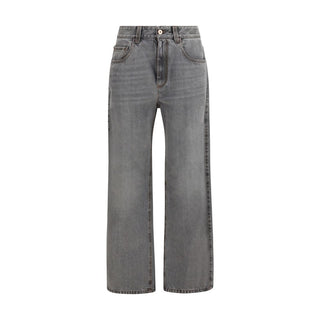 Gray Cotton Jeans Denim