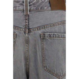 Gray Cotton Jeans Denim