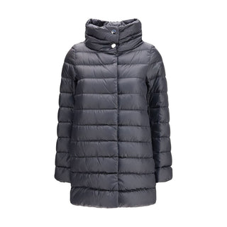 Black Polyamide Full-Length Jacket