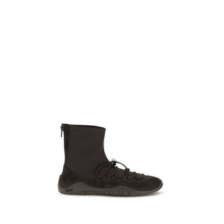 Black Calf Leather Bos Taurus Lace-Up Boots