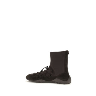 Black Calf Leather Bos Taurus Lace-Up Boots
