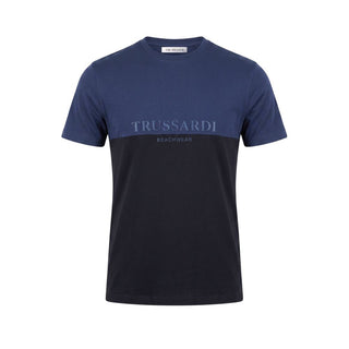 Blue Cotton Men T-Shirt