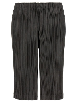 Gray Polyester Bermuda Shorts
