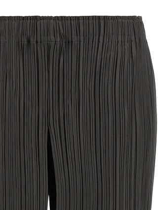 Gray Polyester Bermuda Shorts