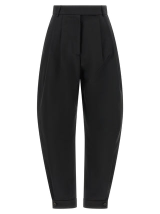 Black Wool Casual Pants